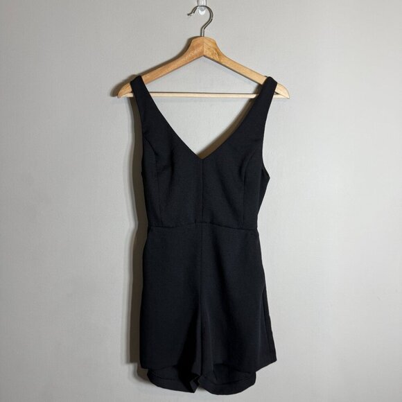 Wilfred Aritzia Ecoulement Romper Women's 4 Black Tie Waist Cut Out Sleeveless - Picture 4 of 14